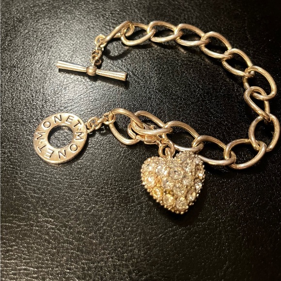 Monet Gold Bracelet with Heart Charm - Picture 3 of 3